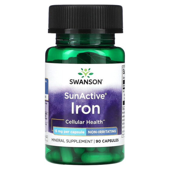 SunActive, Iron, 15 mg, 90 Capsules