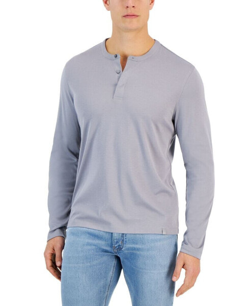 Men's Alfatech Solid Henley, Created for Macy's