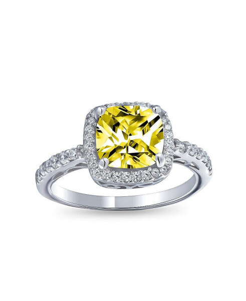 Кольцо Bling Jewelry Halo Solitaire Square.