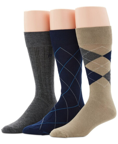 Perry Ellis Men's 3-Pk. Patterned Dress Socks