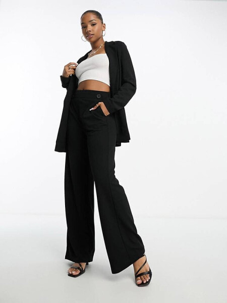 Vero Moda wide leg jersey trouser co-ord in black