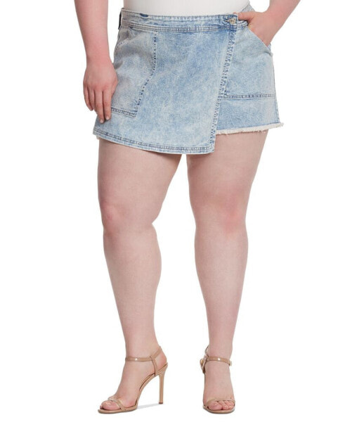 Trendy Plus Size Denim Skort