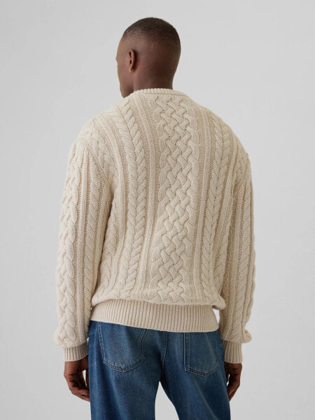 Relaxed Cable-Knit Sweater