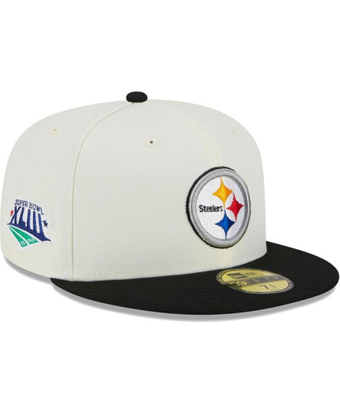 Men's Cream Pittsburgh Steelers Retro 59FIFTY Fitted Hat