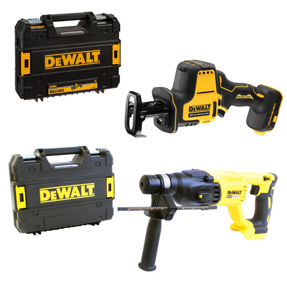 Dewalt Akku Kompakt-Säbelsäge 18V DCS369NT-XJ solo in TSTAK-Box + Akku-Kombihammer 18V DCH133NT-XJ solo in TSTAK