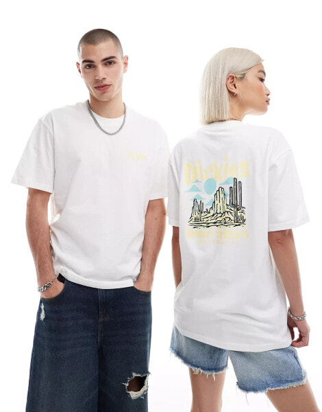 Dickies chilhowie short sleeve back print t-shirt in white- exclusive to asos