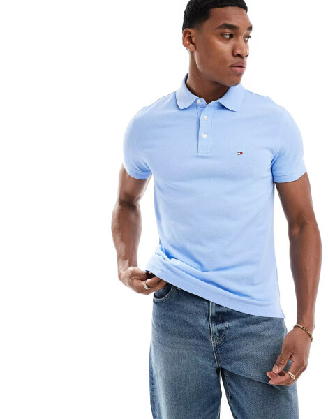 Tommy Hilfiger 1985 slim polo shirt in baby blue