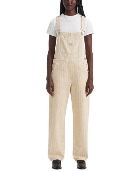 Women's Vintage-Style Cotton Denim Overalls