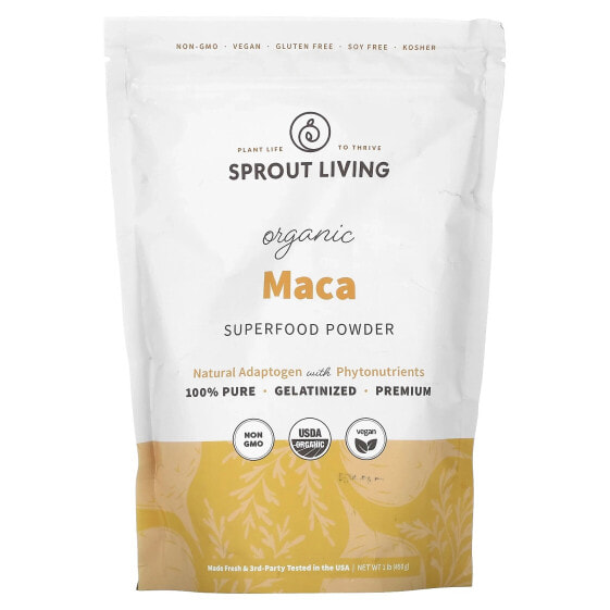 Суперфуд Пудра Sprout Living Organic Maca, 1 фунт (450 г)