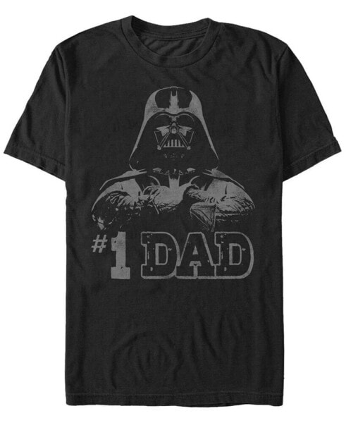 Men's Star Wars Vader 1 Dad Retro Father's Day Short Sleeve T-shirt