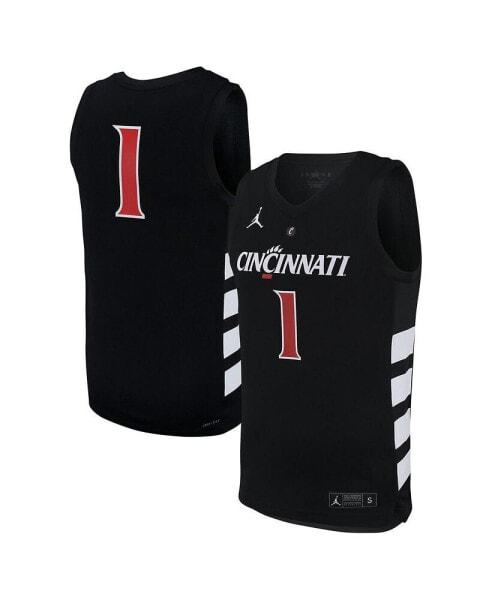 Men's #1 Black Cincinnati Bearcats Replica Basketball Jersey