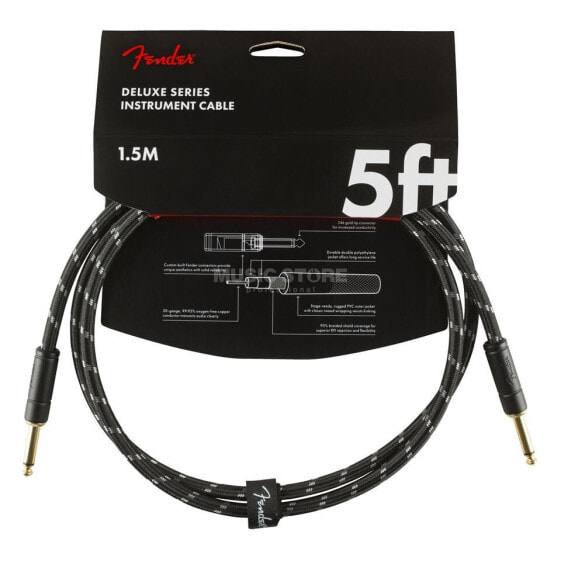 Fender Deluxe Series Instrument Cable 1.5m (Black Tweed)