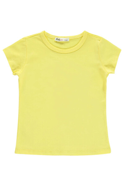 Kız Çocuk Tişört 2-5 Yaş Sarı