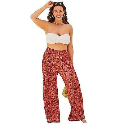 Swimsuits for All Women's Plus Size Dena Beach Pant Cover Up - 10/12, Spice