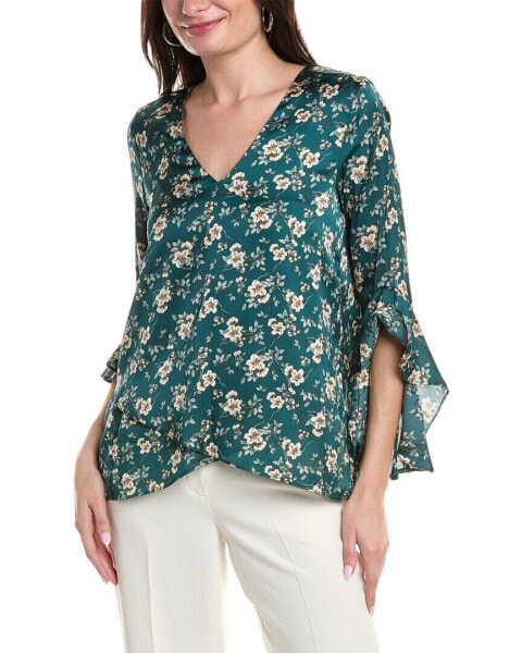 Vince Camuto V-Neck Blouse Women's Green M