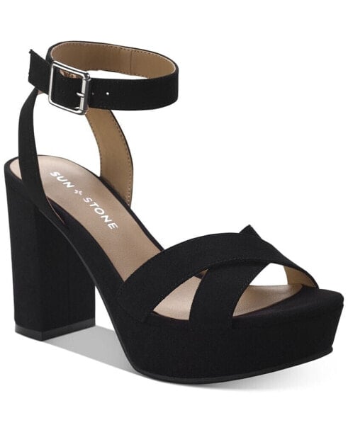 Women's Lillah Block Heel Platform Dress Sandals, Created for Macy's