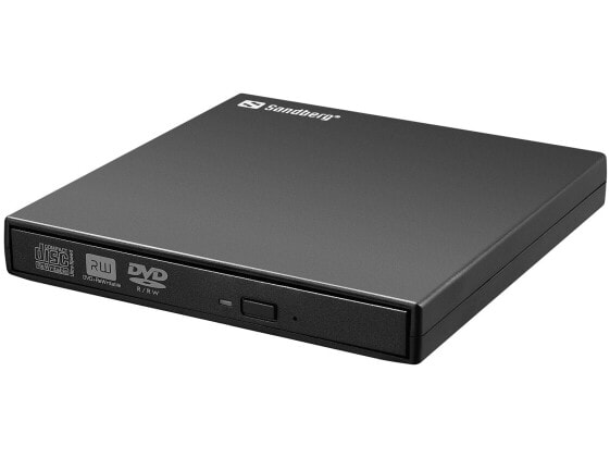 SANDBERG USB Mini DVD Burner - Black - Desktop/Notebook - DVD Super Multi - USB 2.0 - CD-R - CD-ROM - CD-RW - DVD-R - DVD-ROM - DVD-RW - 24x