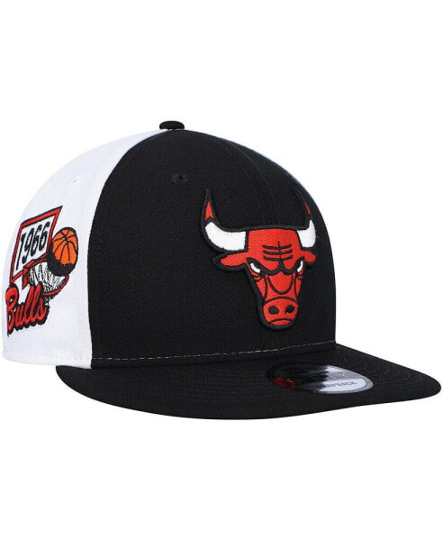 Men's Black Chicago Bulls Pop Panels 9FIFTY Snapback Hat