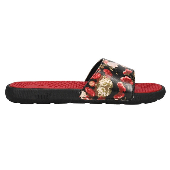Puma Cool Cat Winter Floral Slide Womens Size 12 M Casual Sandals 39031301