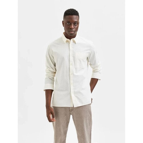 SELECTED Regular Axel Seersucker long sleeve shirt