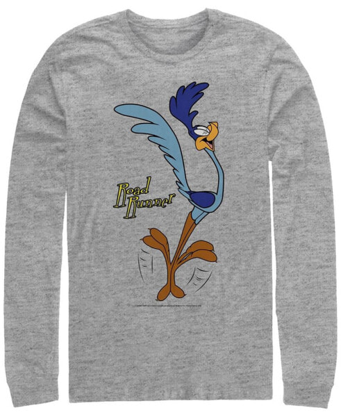 Men's Looney Tunes Faces of Road Runner Long Sleeve Crew T-shirt