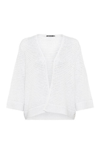 Women's Linen Blend 3/4 Sleeve Open Knit Cardigan