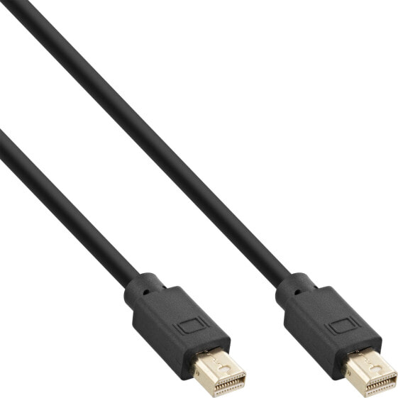 InLine Mini DisplayPort 1.4 Cable M/M - black/gold - 1m