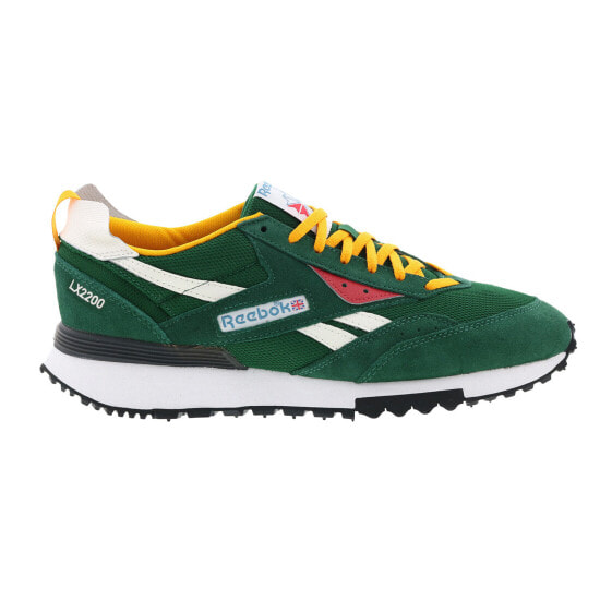 Reebok LX2200 Mens Green Suede Lace Up Lifestyle Sneakers Shoes