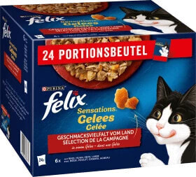 Nassfutter Katze, Sensations Gelée - Geschmacksvielfalt vom Land, Adult, Multipack (24x85 g), 2,04 kg