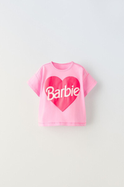 Футболка с принтом barbie™ и блестками ZARA