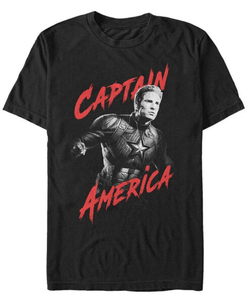 Marvel Men's Captain America High Contrast Captain America Short Sleeve T-Shirt