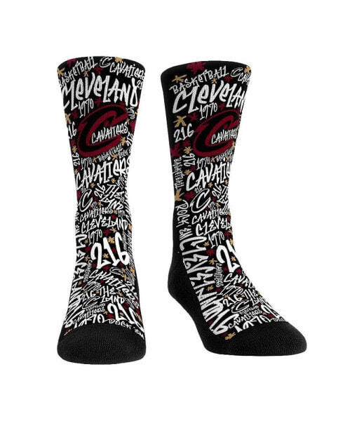 Men's and Women's Socks Cleveland Cavaliers Graffiti Crew Socks