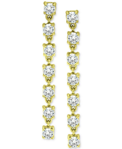 Cubic Zirconia Seven Stone Linear Drop Earrings, Created for Macy's