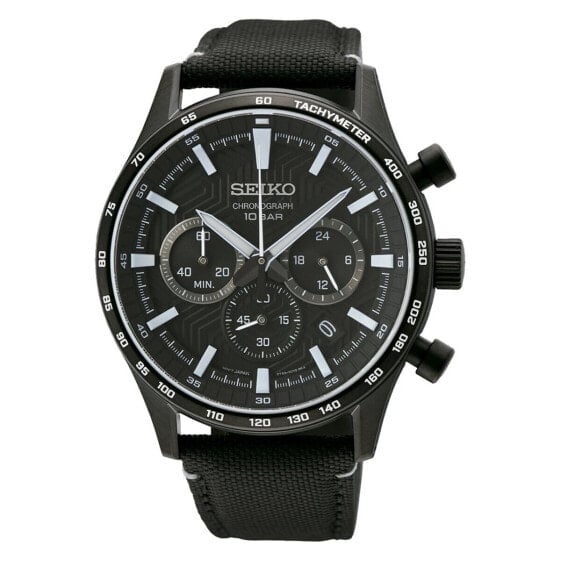 Мужские часы Seiko SSB417P1 Чёрный