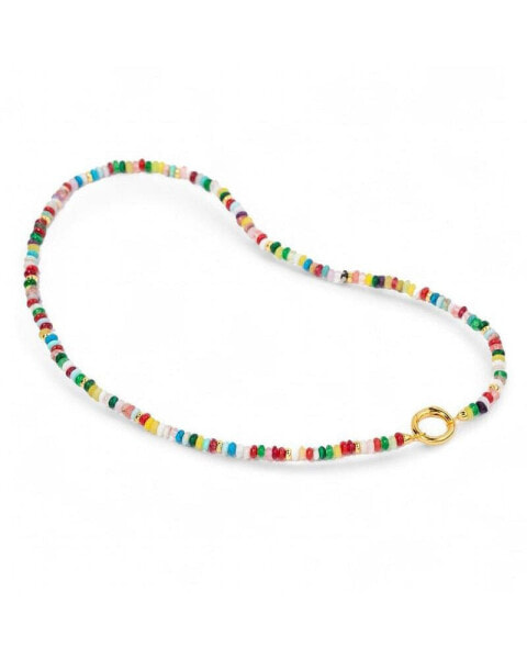 Cameron Sterling Silver Multicolor Quartz Beaded Necklace