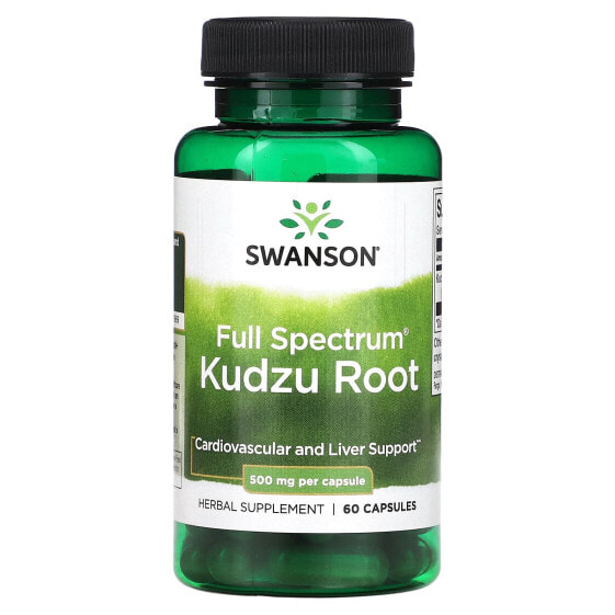 Витамины и БАДы Swanson Full Spectrum Kudzu Root, 500 мг, 60 капсул