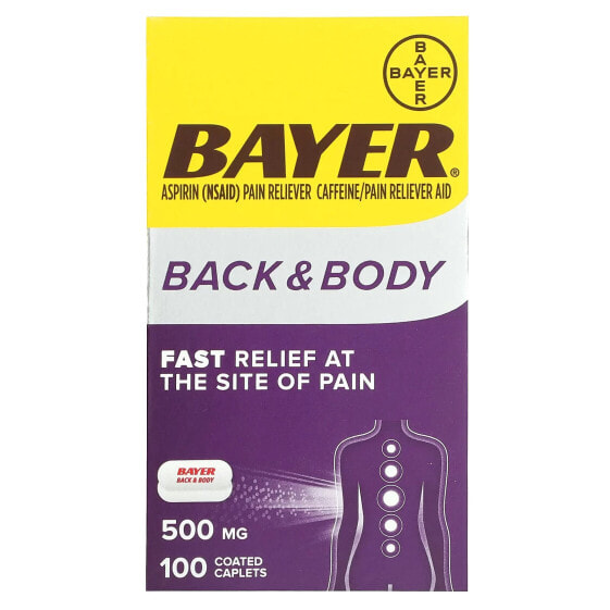 Болеутоляющие и противовоспалительные средства Bayer Back & Body 500 мг, 100 оболоченных таблеток