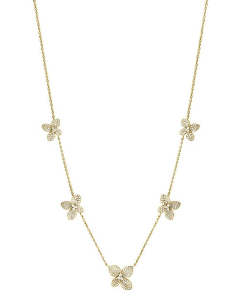 EFFY® Diamond Five Flower 18" Collar Necklace (1-3/8 ct. t.w.) in 14k Gold