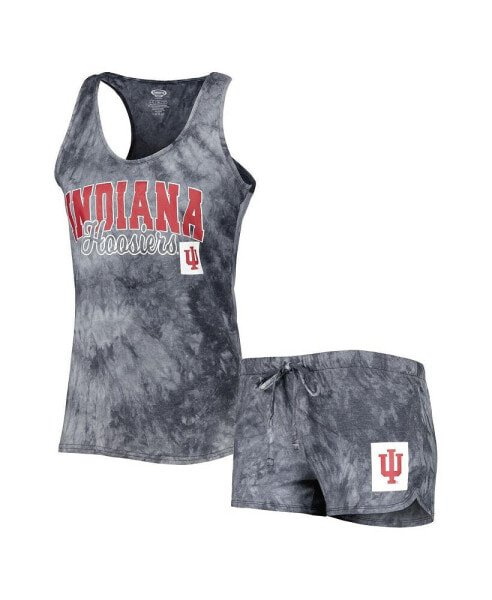 Пижама Concepts Sport Indiana Hoosiers Billboard Tie-Dye and Shorts Sleep