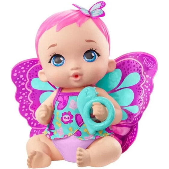My Garden Baby - Baby Pink Butterfly Drinks and Pisses 30 cm, wiederverwendbare Windel, Outfit, abnehmbare Flgel - Babypuppe - Ab 2 Jahren