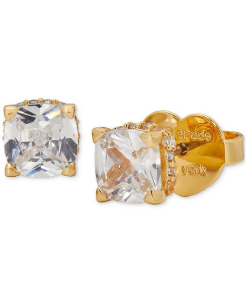 Little Luxuries Pavé & Crystal Square Stud Earrings