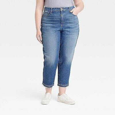 Women's Plus Size High-Rise Vintage Straight Jeans - Universal Thread Indigo 18W