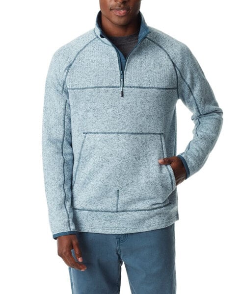 Men's Quarter-Zip Long Sleeve Pullover Sweater
