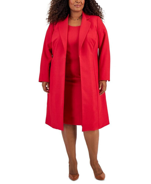 Plus Size Topper Jacket & Sheath Dress Suit