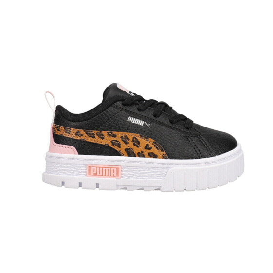 Puma Mayze Wild Ac Leopard Platform Infant Girls Black Sneakers Casual Shoes 38