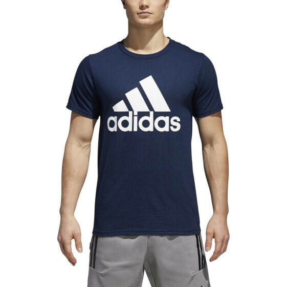 [CW9766] Mens ADIDAS BOS Fill Carded Big Logo Graphic Tee Shirt - Navy