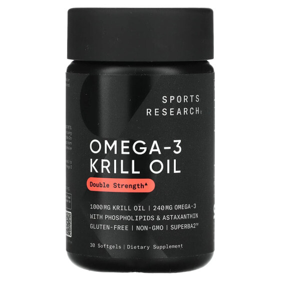 Omega-3 Krill Oil, Double Strength, 1,000 mg, 30 Softgels