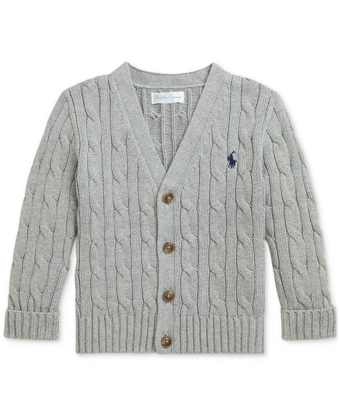 Baby Cotton Cable-Knit Cardigan