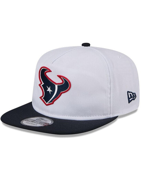 Men's White/Navy Houston Texans 2024 NFL Training Camp Golfer Snapback Hat