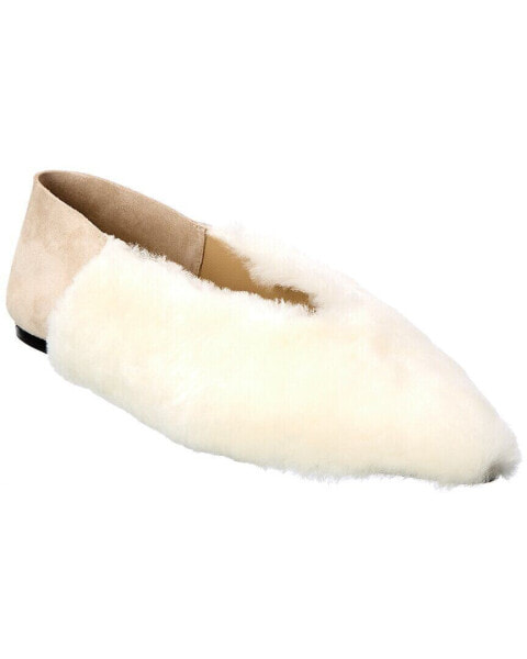 Studio Amelia Babouche Suede & Shearling Slipper Women's